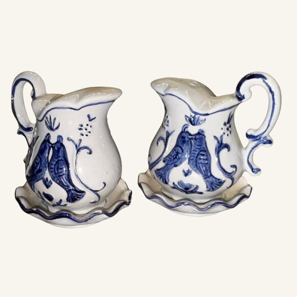 Vintage Inarco Japan Blue Bird Salt & Pepper Shakers | 1960s Ceramic Set - Picture 4 of 8